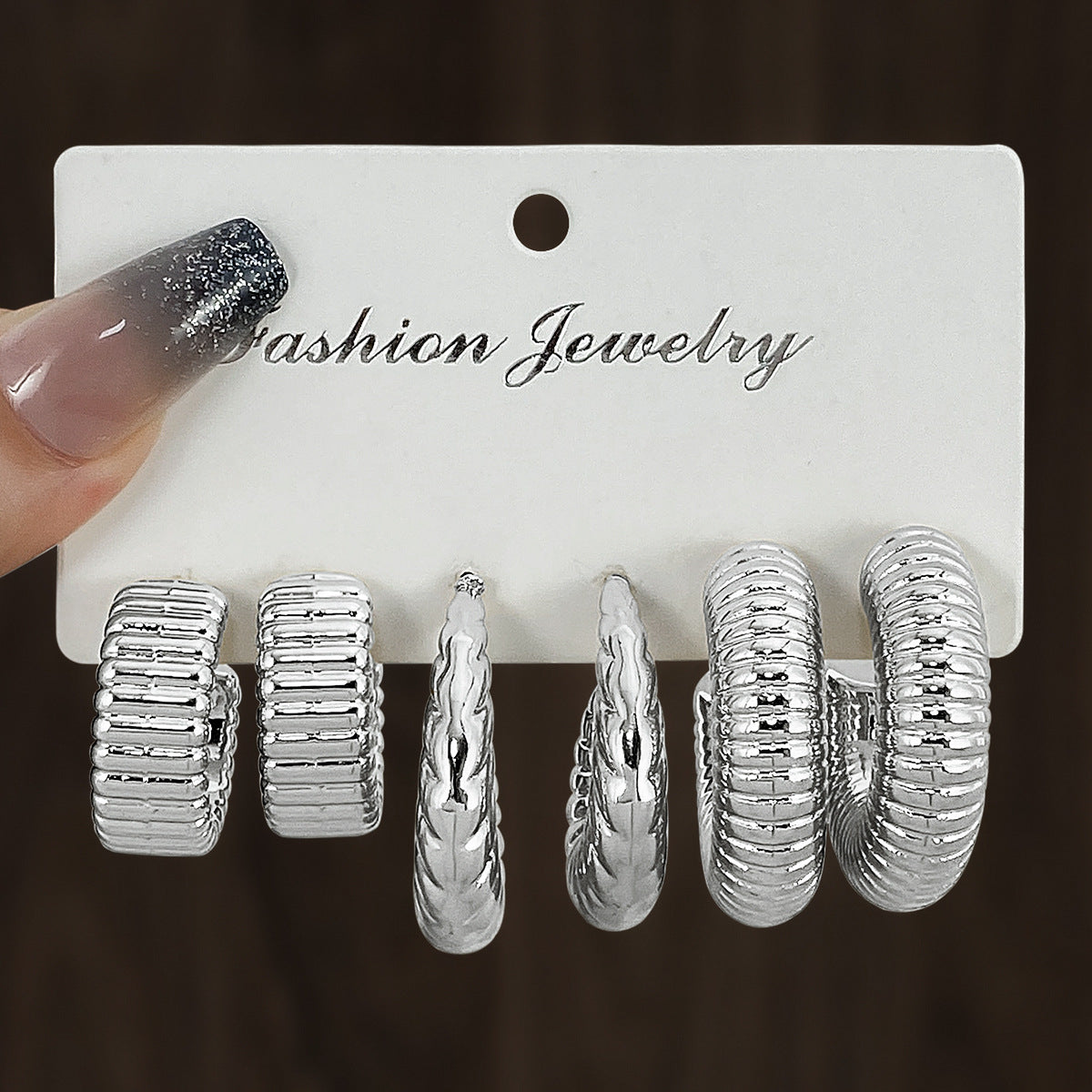 Wholesale Double twist earring set