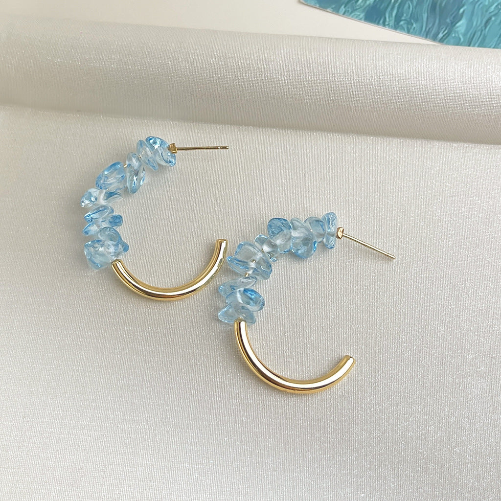 Wholesale  Crystal Blue Earring