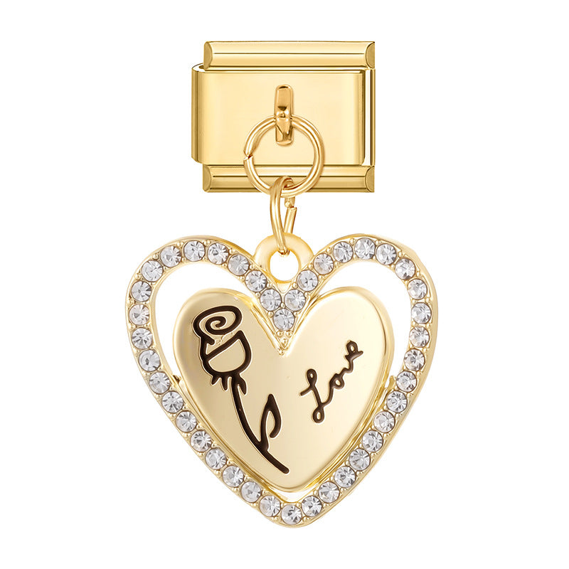 Wholesale  Italian Charm Bracelet 9mm DIY Creative Retro Stainless Steel Composable Bracelet