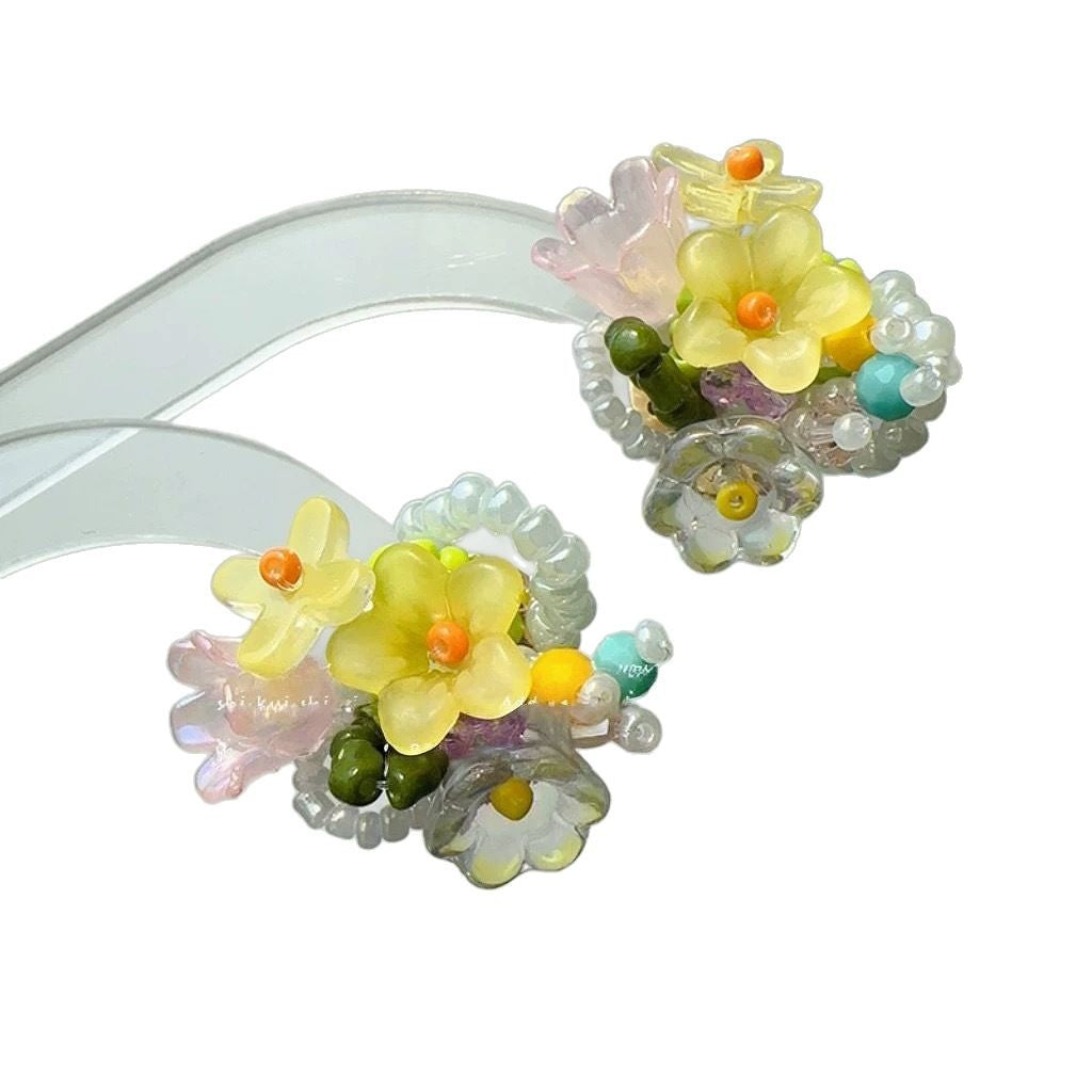 Wholesale Colorful flower earrings
