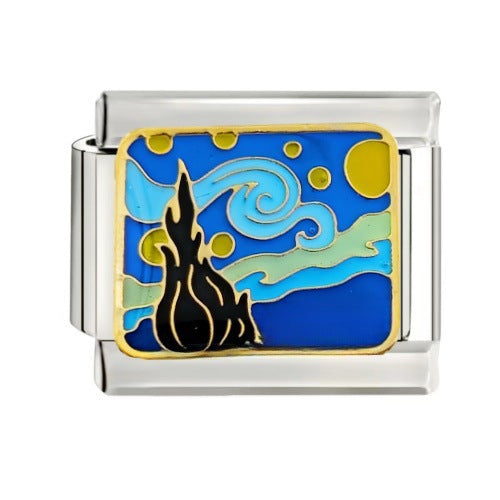 Wholesale 9mm Italian Charm Starter Bracelets DIY square Single Section Creative Stainless Steel Composable Bracelet