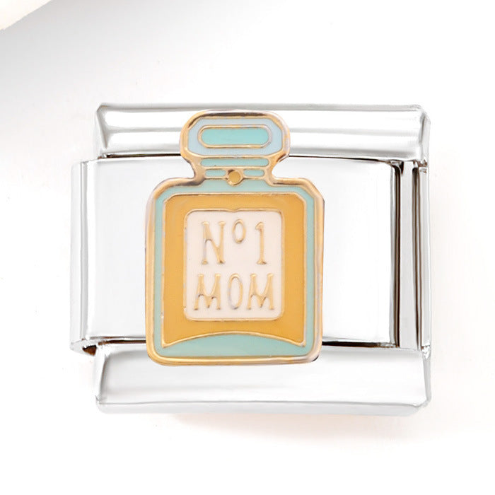 Wholesale Italian Charm Bracelet 9mm DIY Splicing Mother's Day Series Stainless Steel Composable Bracelet