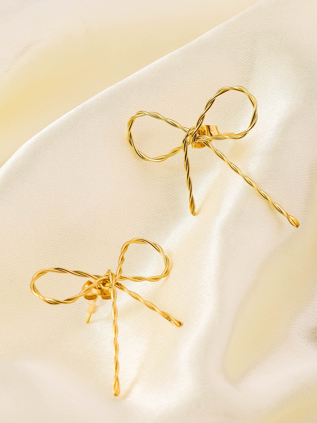 Wholesale Love Mirror Tassel Stainless Steel Earrings
