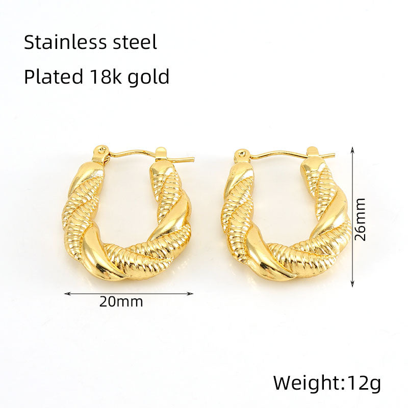 Wholesale Stainless Steel earrings  electroplating 18K  earrings