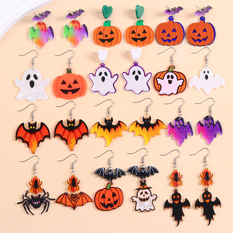 Wholesale Halloween Series Acrylic Earrings Cartoon Spider Personalized Earrings