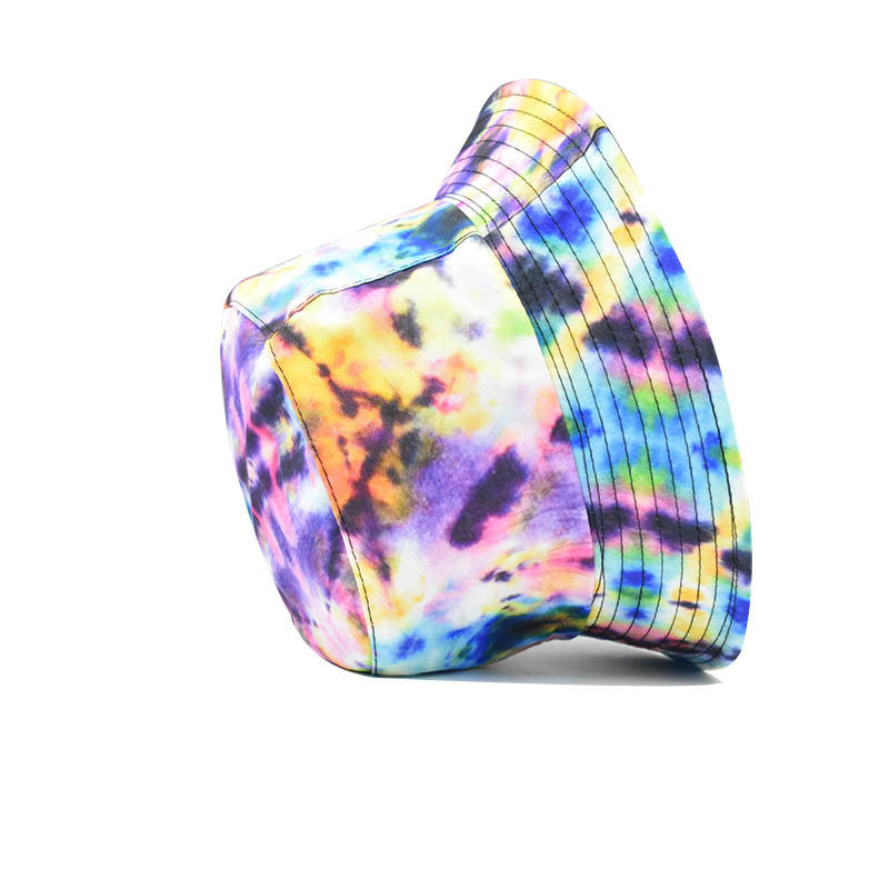 Wholesale Tie Dye Bucket Hat Unisex Hip Hop Style Trendy Summer Sun Protection Hat Fashion Accessory