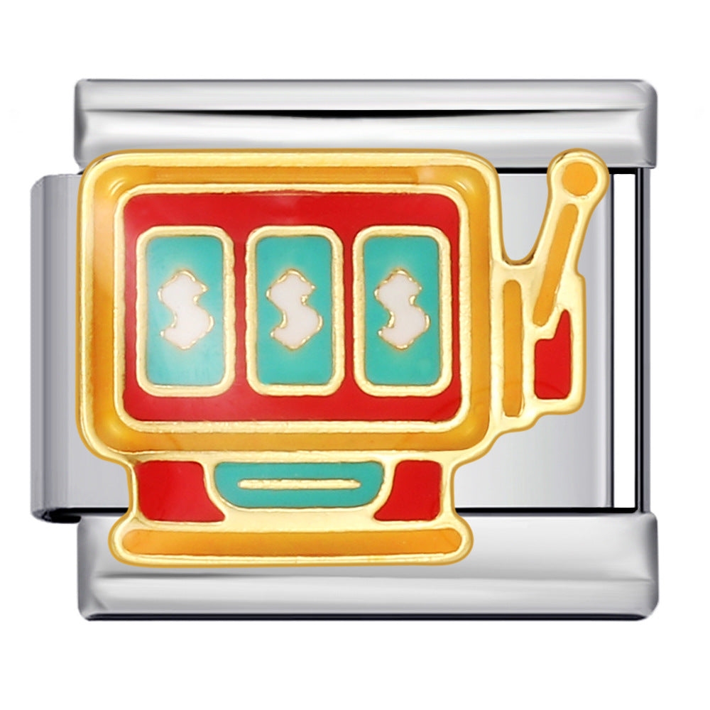 Wholesale Italian Charm Bracelet 9mm DIY Splicing Removable Poker Chips Stainless Steel Composable Bracelet