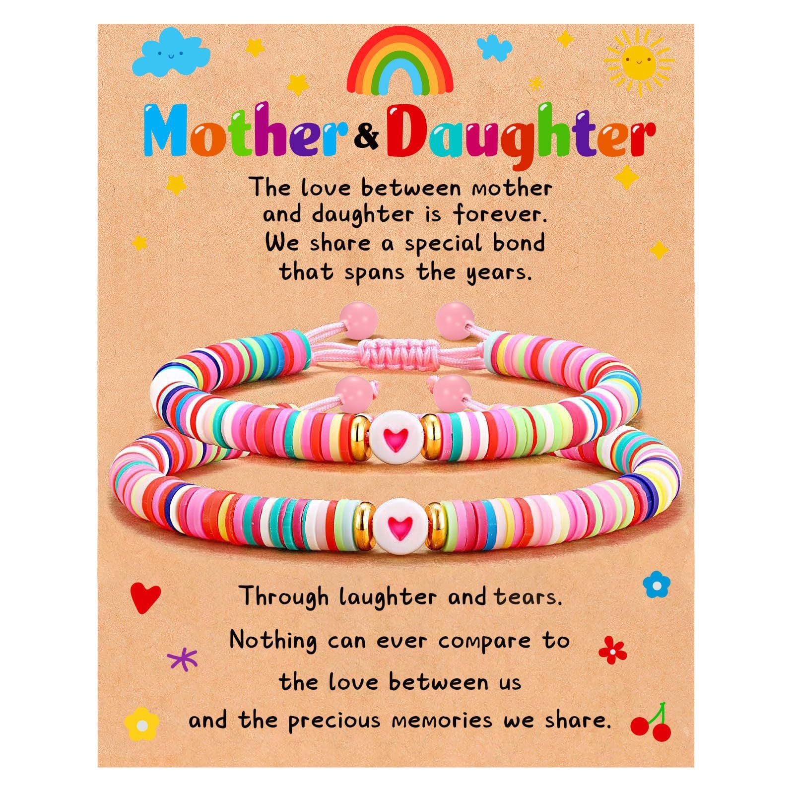 Wholesale Parent-child Gift Single Loop Braided Adjustable Soft Clay Slice Bracelet ACC-BT-FenRui003