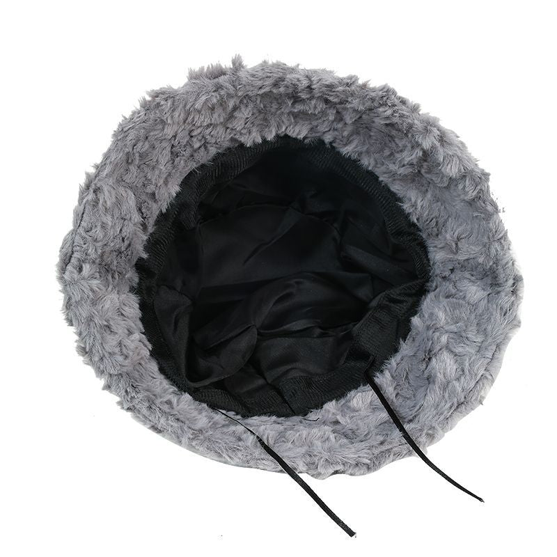 Wholesale Winter soft wool lamb ferret Bucket Hat