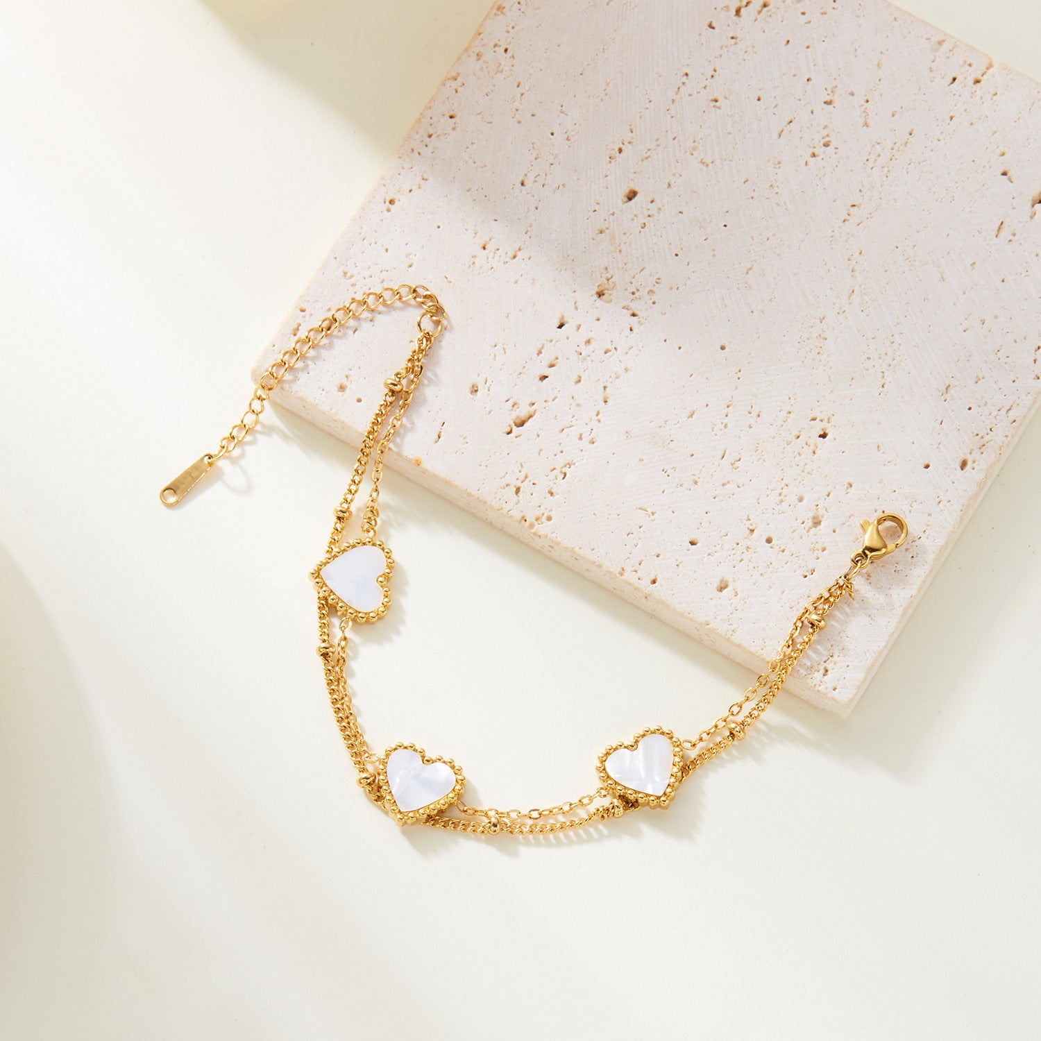 Wholesale  Stainless Steel Multi-accessories Double-layer Bracelet