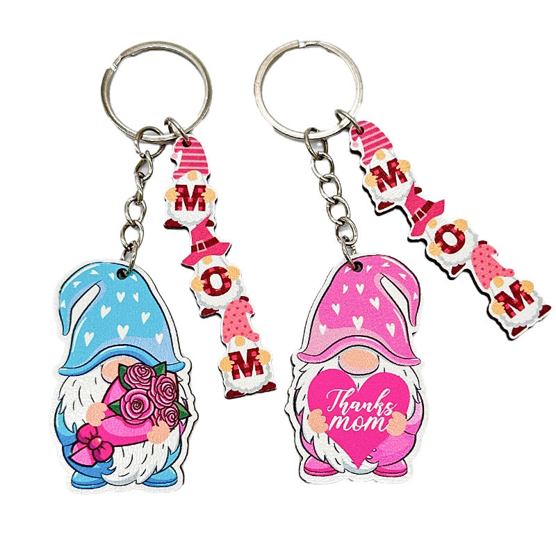 Wholesale Mother's Day Pink MOM Keychain ACC-KC-TuoYi007
