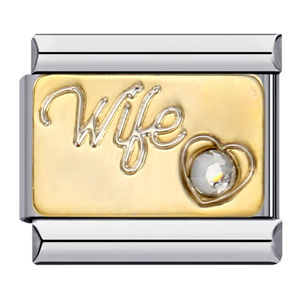 Wholesale Italian Charm Bracelet love series Stainless Steel Composable Bracelet