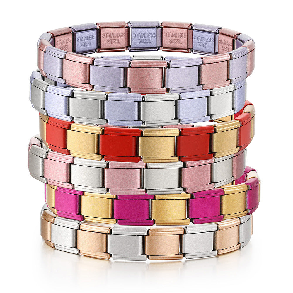 Wholesale Stainless Steel Electroplated Italian Modular Bracelet Chain DIY Fashion Accessory