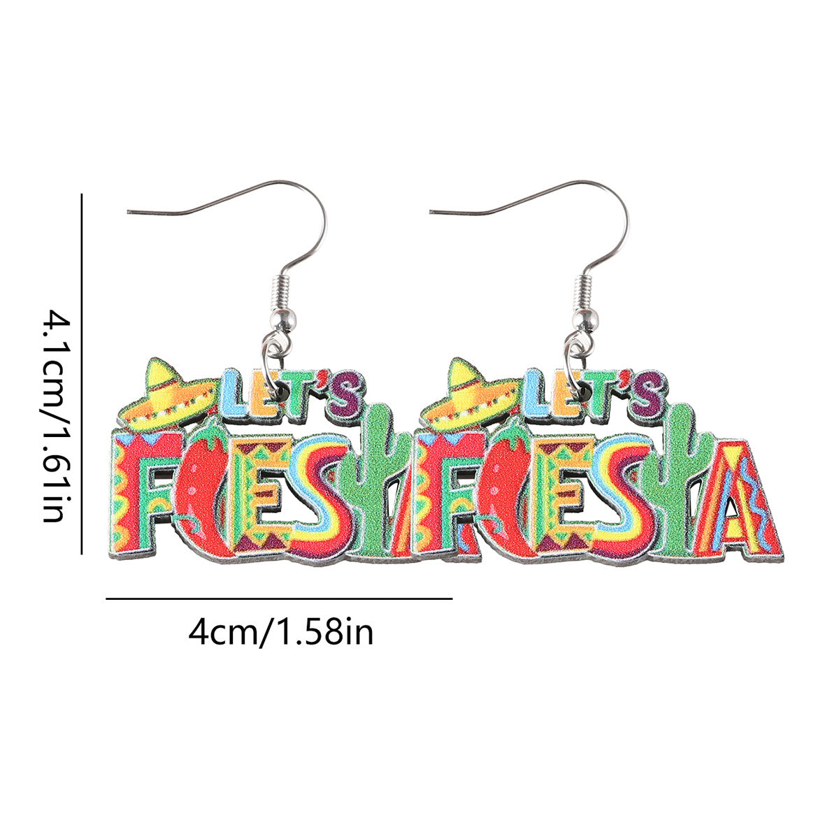 Wholesale Mexico Fifth Festival of the Dead Let's Fiesta Pendant Earrings