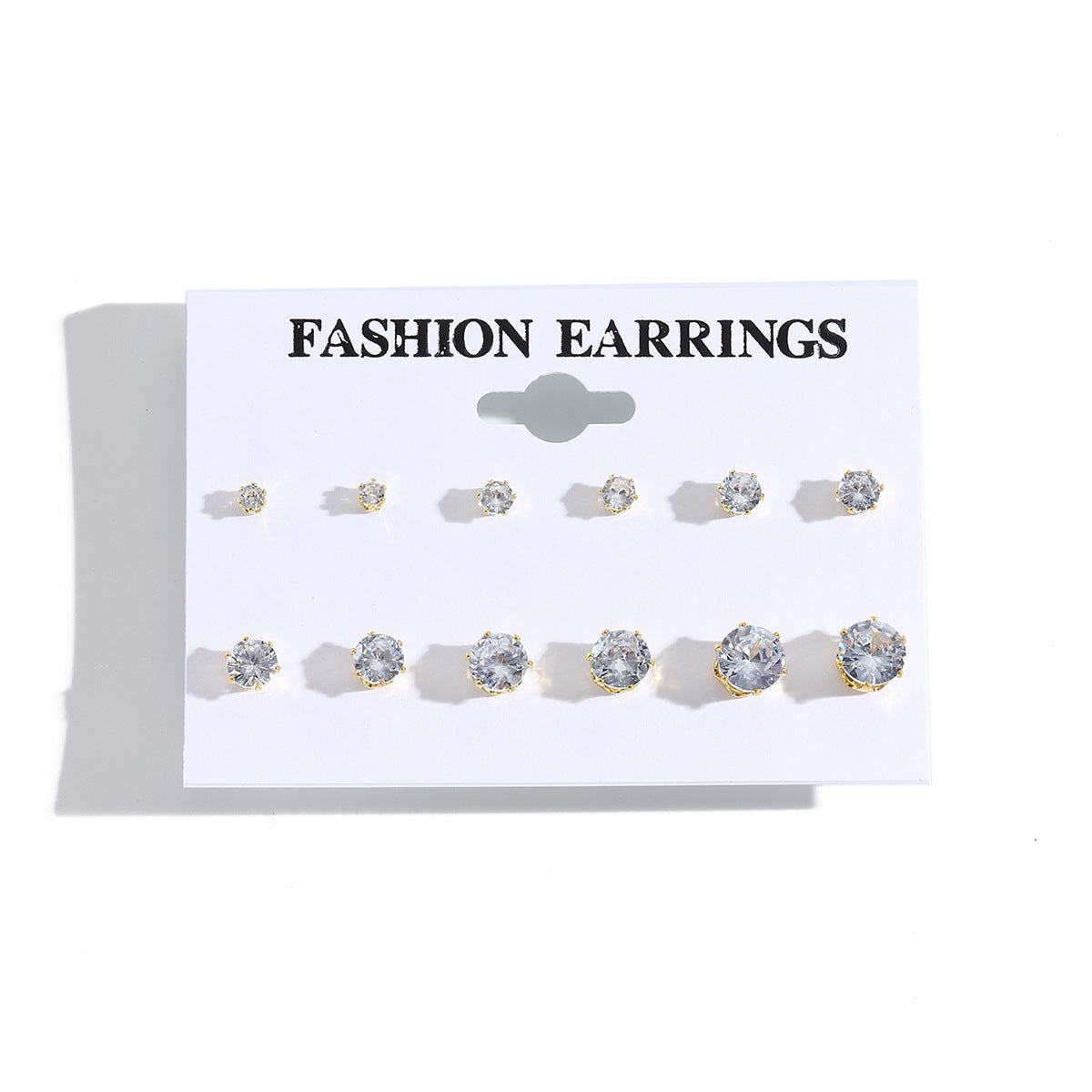 Wholesale stainless steel earrings zircon earrings suit
