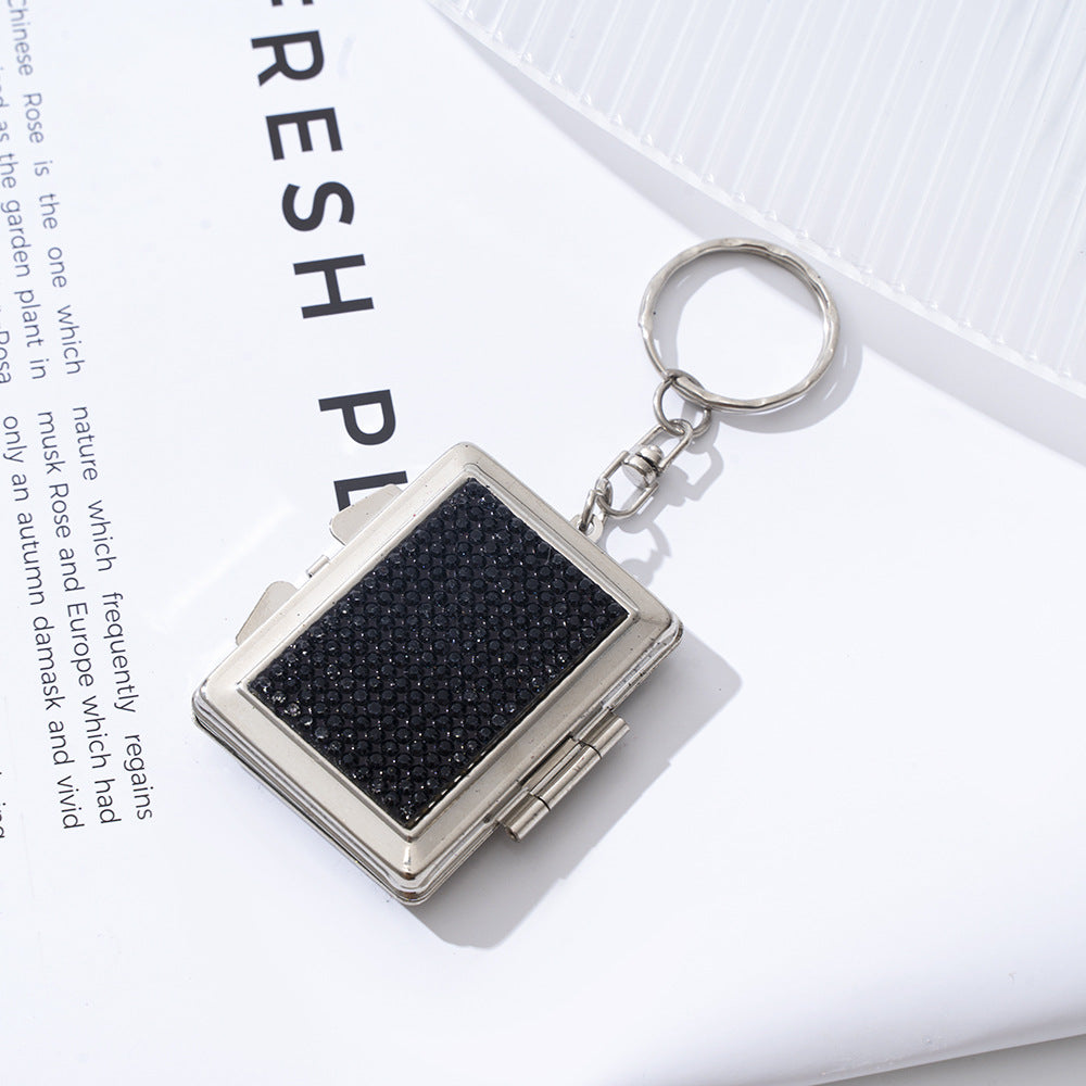 Wholesale Rhinestone Mini Makeup Mirror Keychains ACC-KC-ZhiYa053