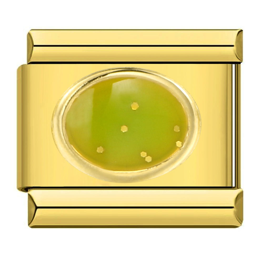 Wholesale Italian Charm Bracelet 9mm DIY Splicing Removable Large Oval Color Stone Stainless Steel Composable Bracelet