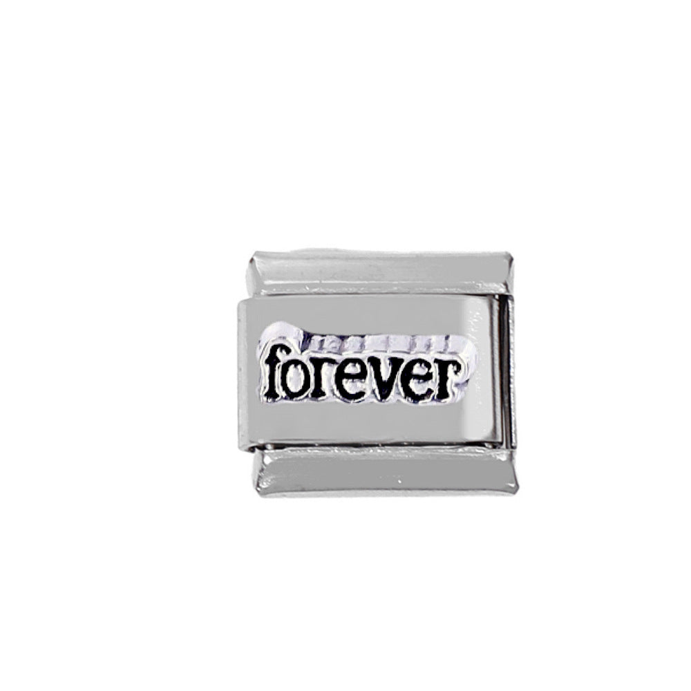 Wholesale 5pcs Italian Charm Bracelet Charm Module Stainless Steel Letter Bracelet 9mm DIY Pattern Free Stitching Detachable Composable Bracelet ACC-BT-DaLiang003