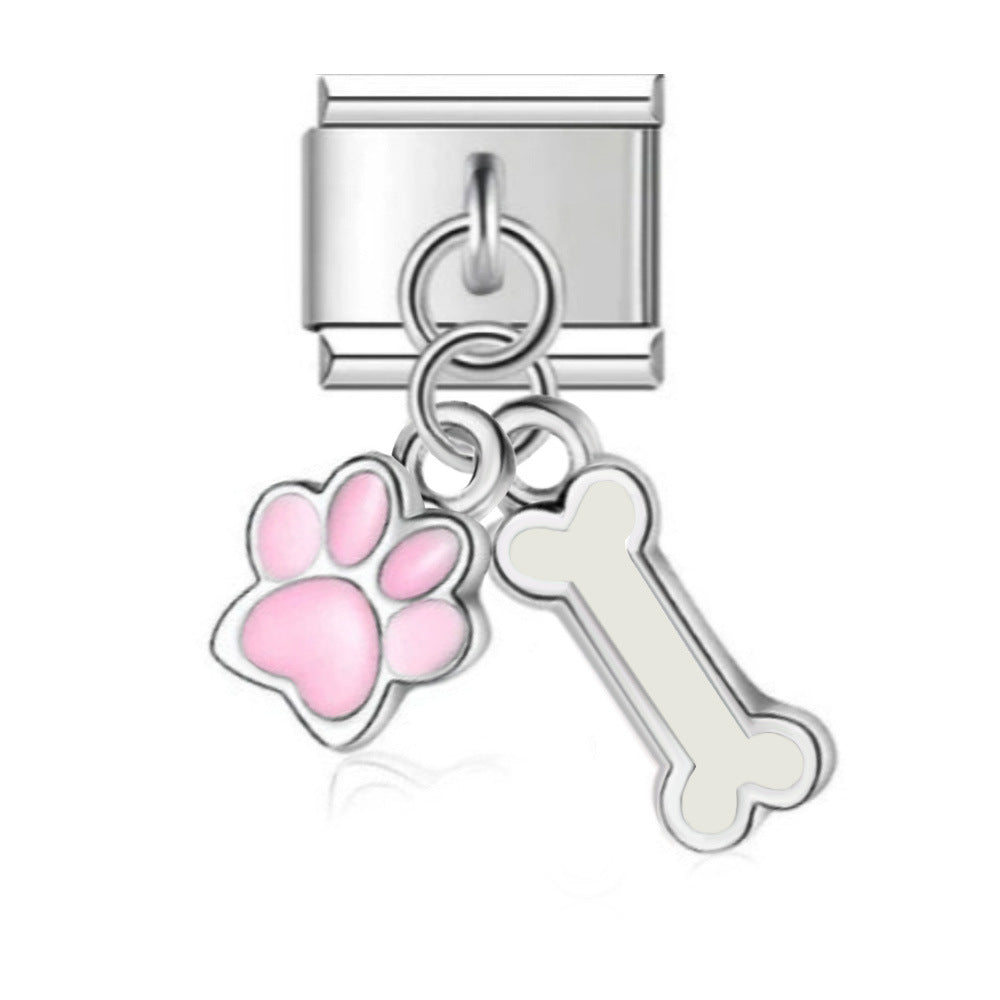 Wholesale Italian Charm Bracelet 9mm DIY Splicing Cute Creative Stainless Steel Composable Bracelet