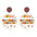 Wholesale Wooden printed school season grade text retro Bohemian autumn earrings
