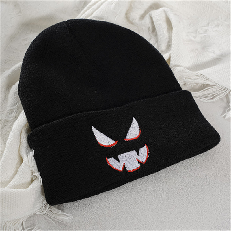 Wholesale   Pumpkin Personalized Embroidered Woolen Knitted Hat
