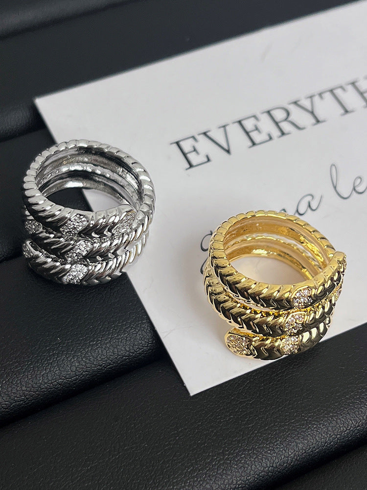 Wholesale vintage three-layer snake bracelet  ring
