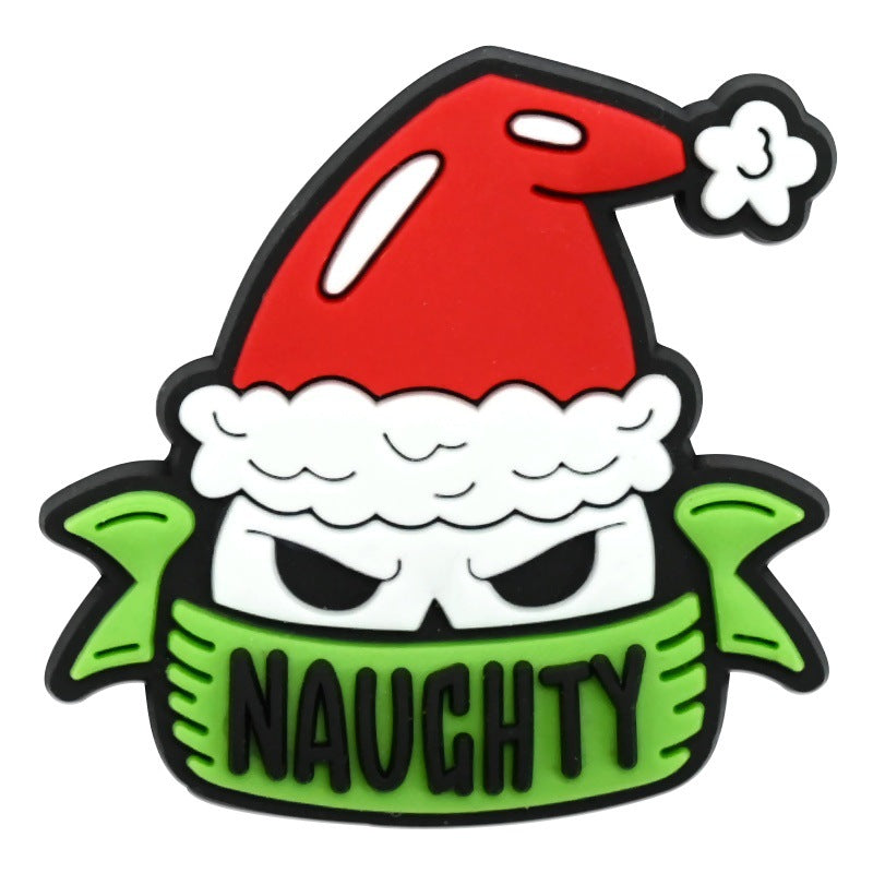 Wholesale Random 100pcs Christmas series  PVC Soft Rubber Shoe Buckle Decoration