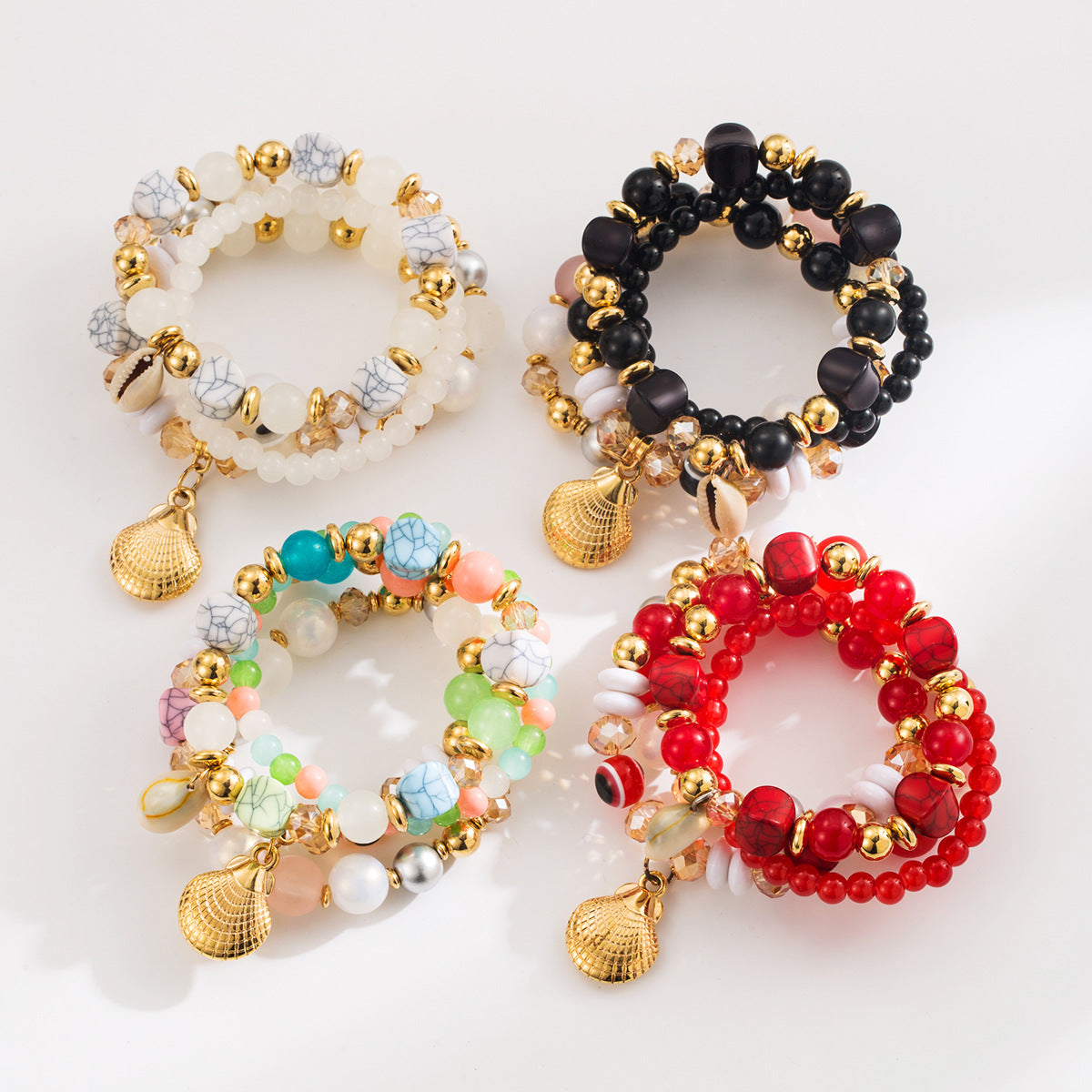 Wholesale  Bohemian Fashion Bracelet suit  Shell Scallop Bracelet