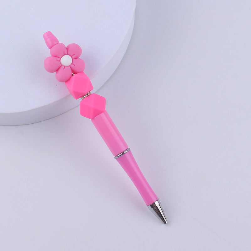 Wholesale Beaded Pens Handmade Flower Silicone Beaded Ballpoint Pen