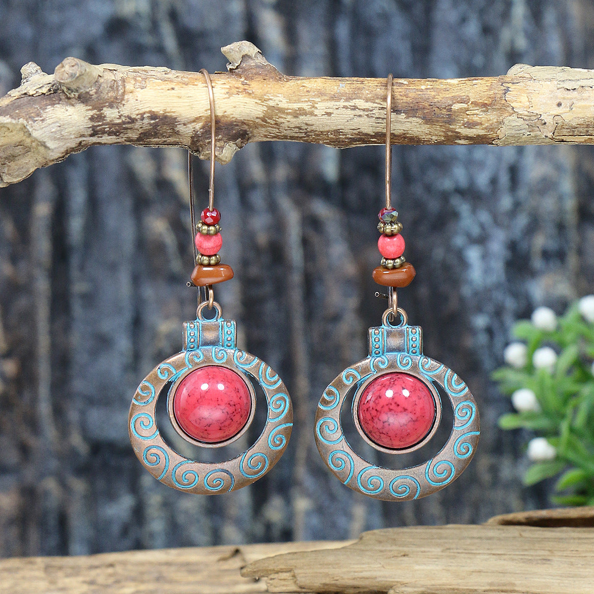 Wholesale Bohemian hippie earrings fashion alloy long exaggerated earrings retro nostalgic female earrings ear jewelry