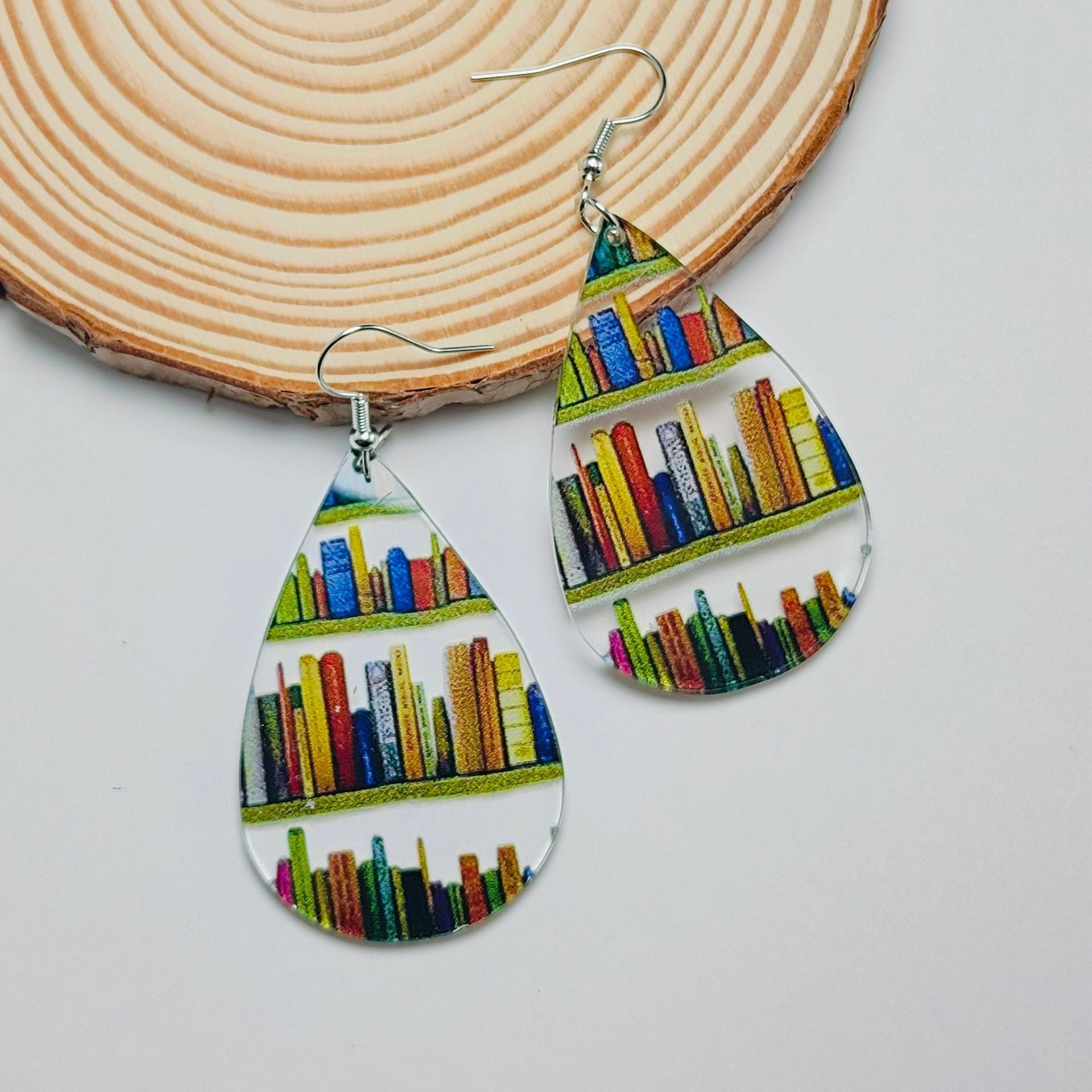 Wholesale Bookshelf Love Cloud Earrings Gift Acrylic Earrings ACC-ES-Qiyu005