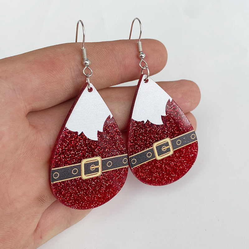 Wholesale  Christmas  flash acrylic earrings