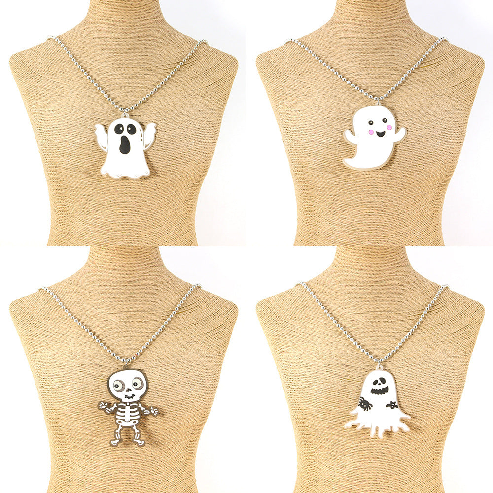 Wholesale Halloween Ghost PVC Necklaces ACC-NE-Shengh001