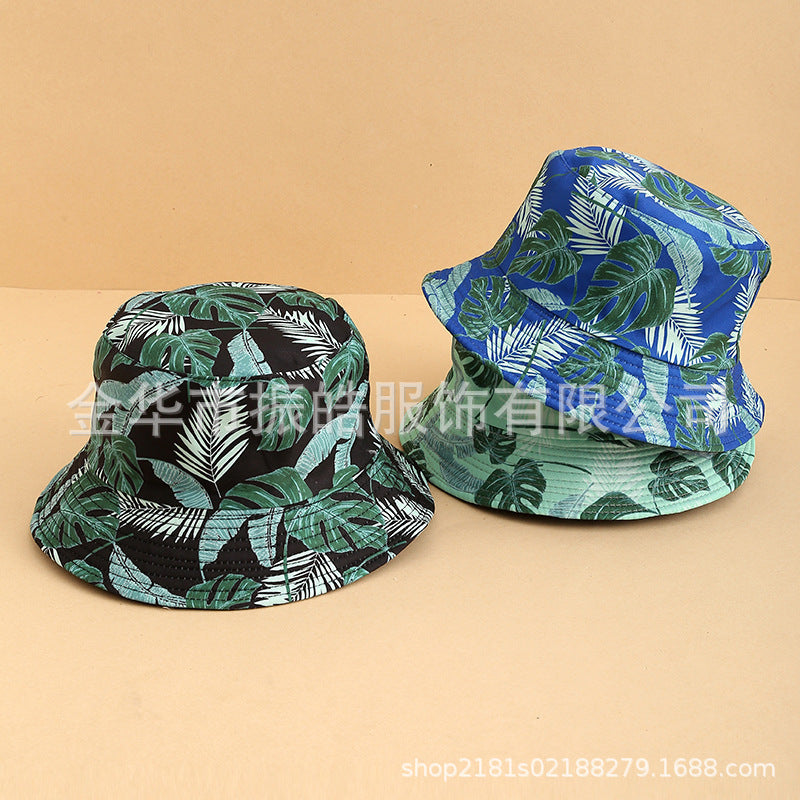 Wholesale Plant Printed Pattern Fisherman Hat  All-match Bucket Hat