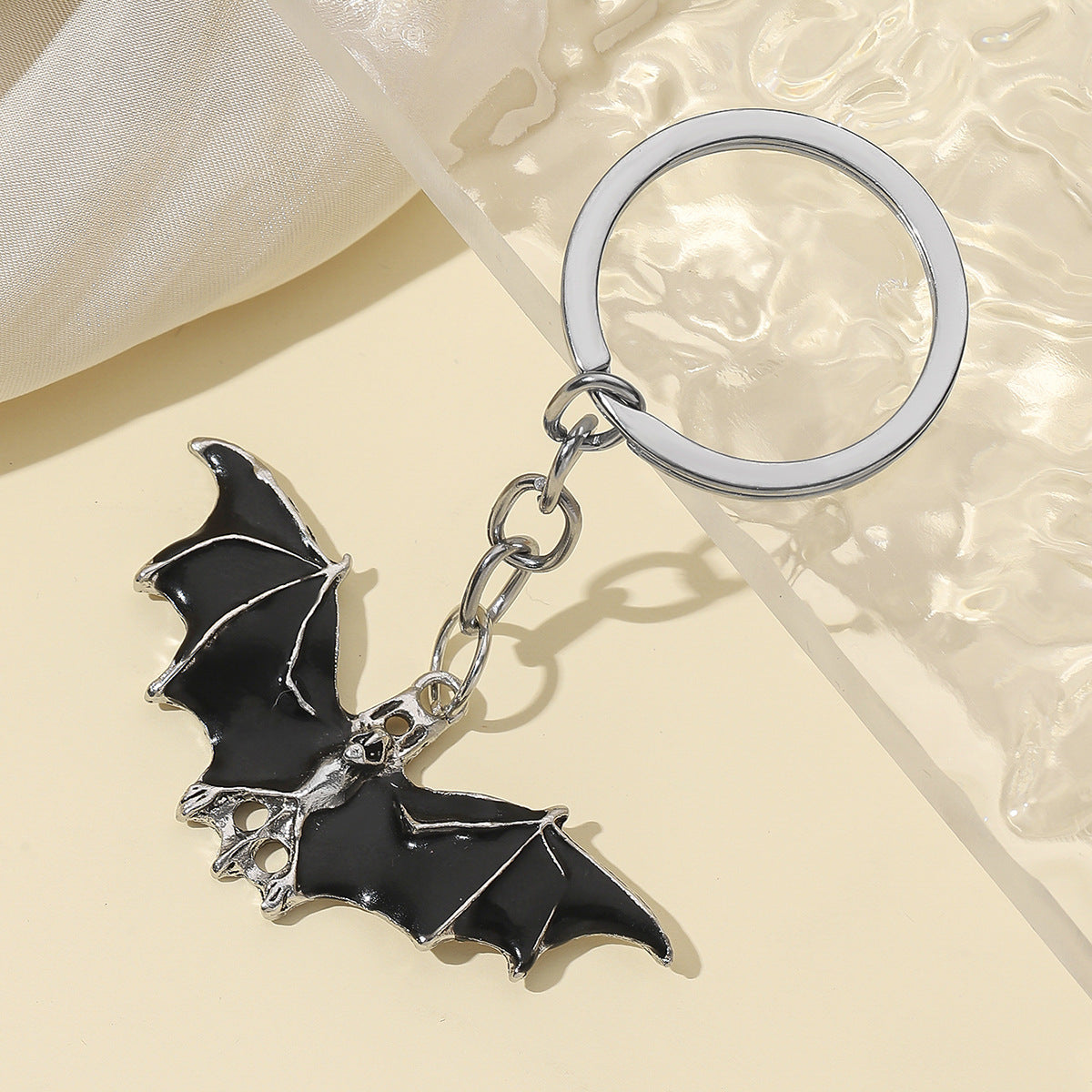 Wholesale Zinc Alloy Bat Keychain Black  Car Key Accessory Bag Charm for Boutique Resale