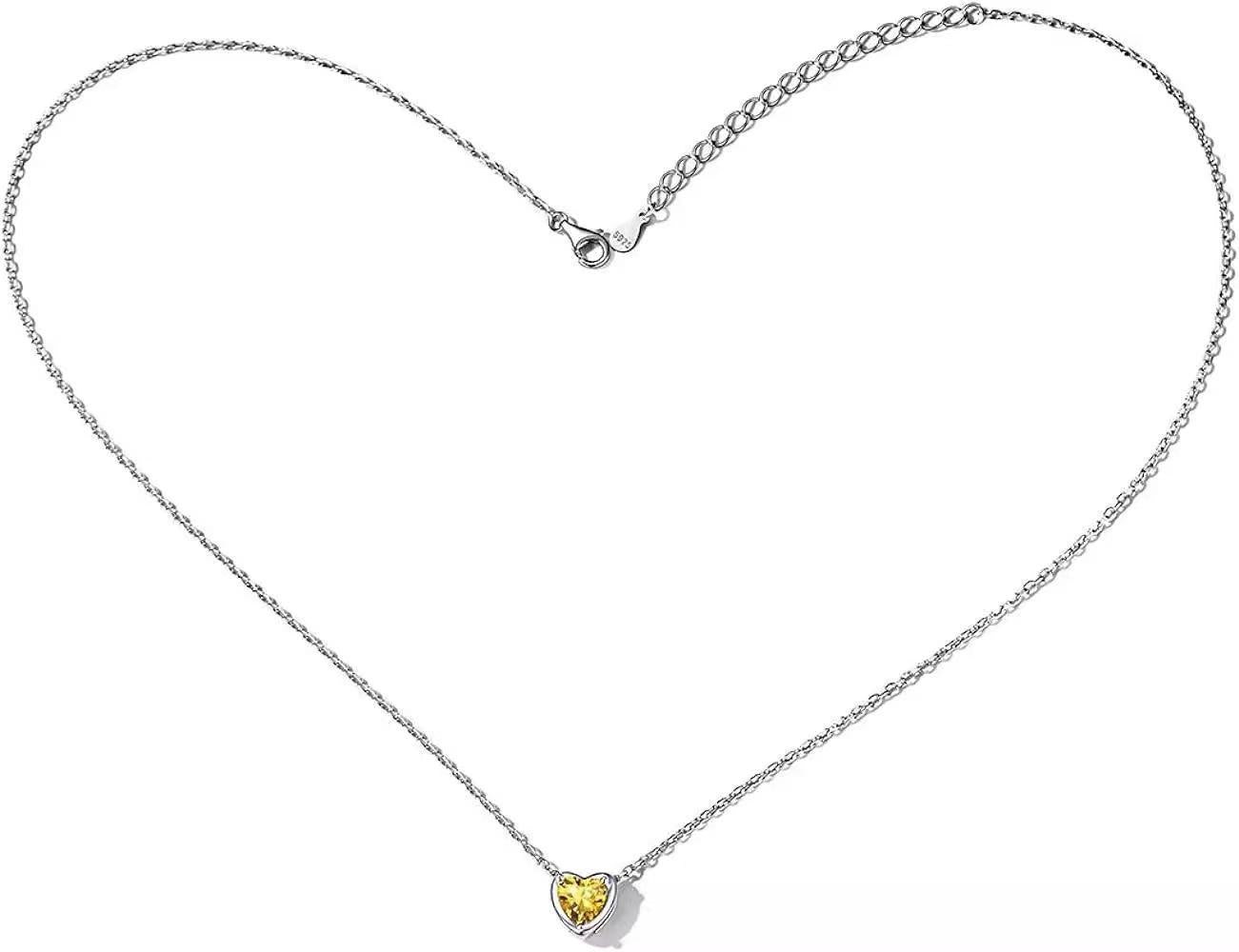 Wholesale carat heart shaped diamond love necklace