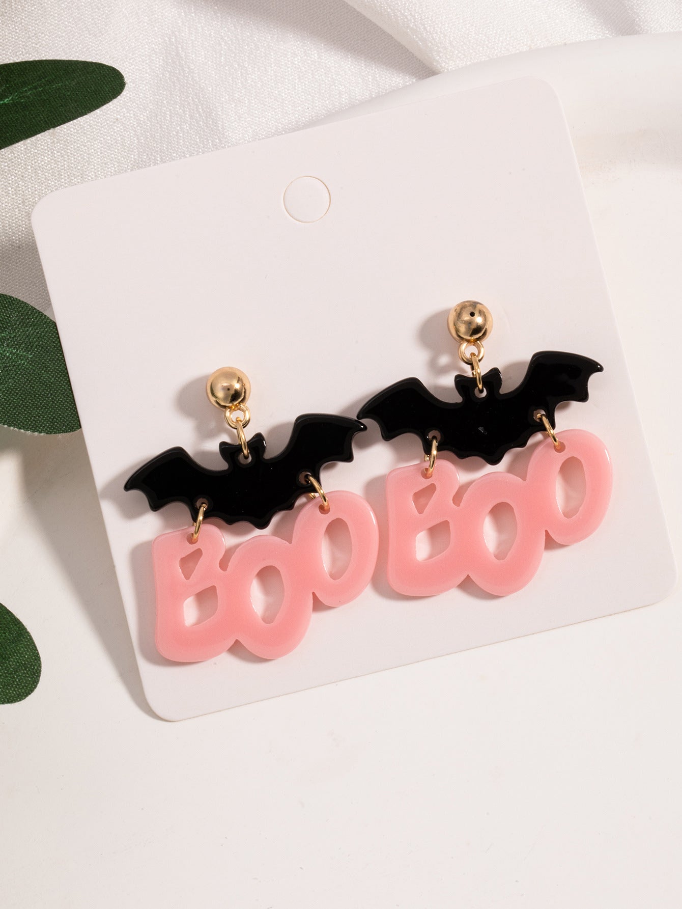 Wholesale Acrylic Cute  Funny Horror Ghost Bat Earrings