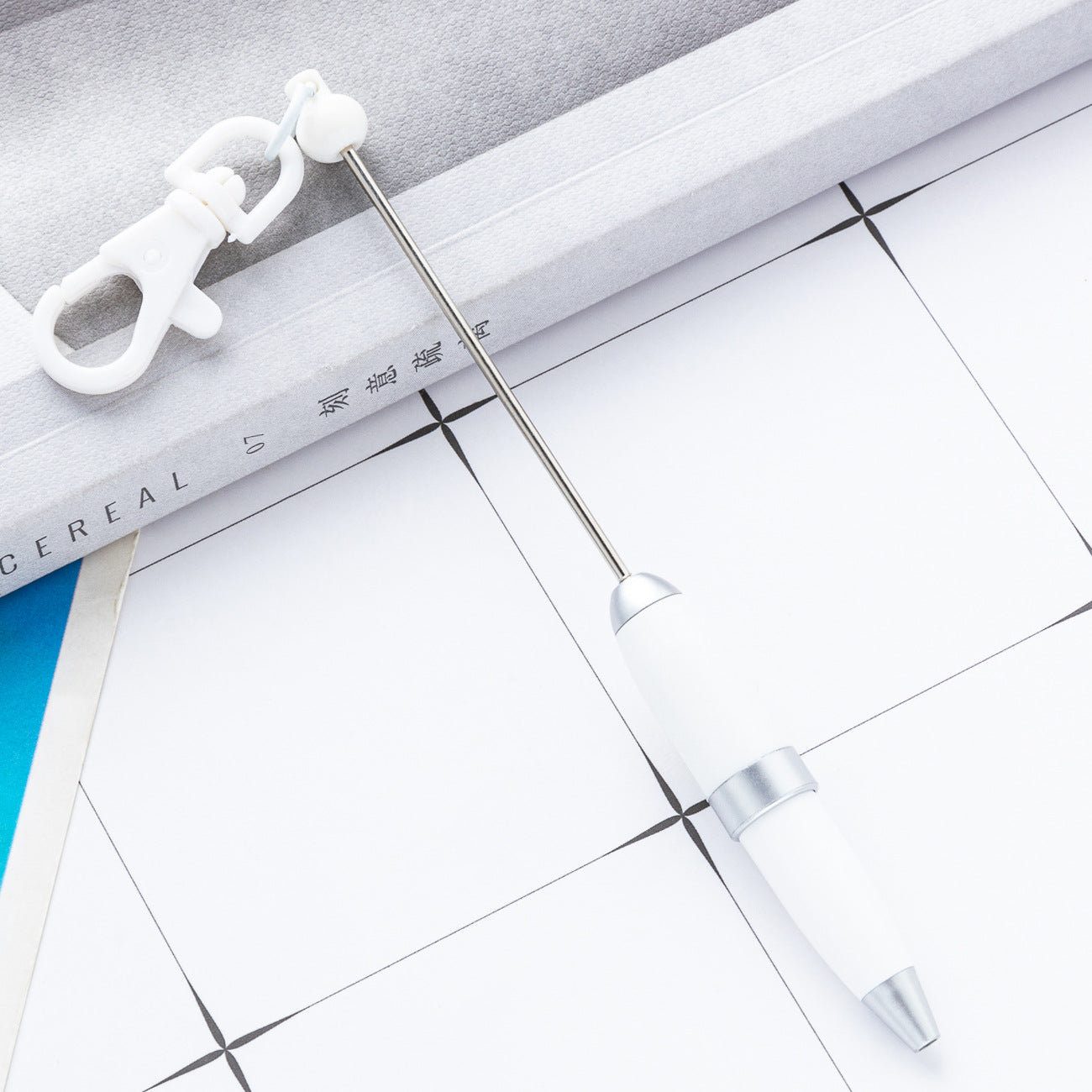 Wholesale Beaded Pen Printable Logo Short Portable  Pen