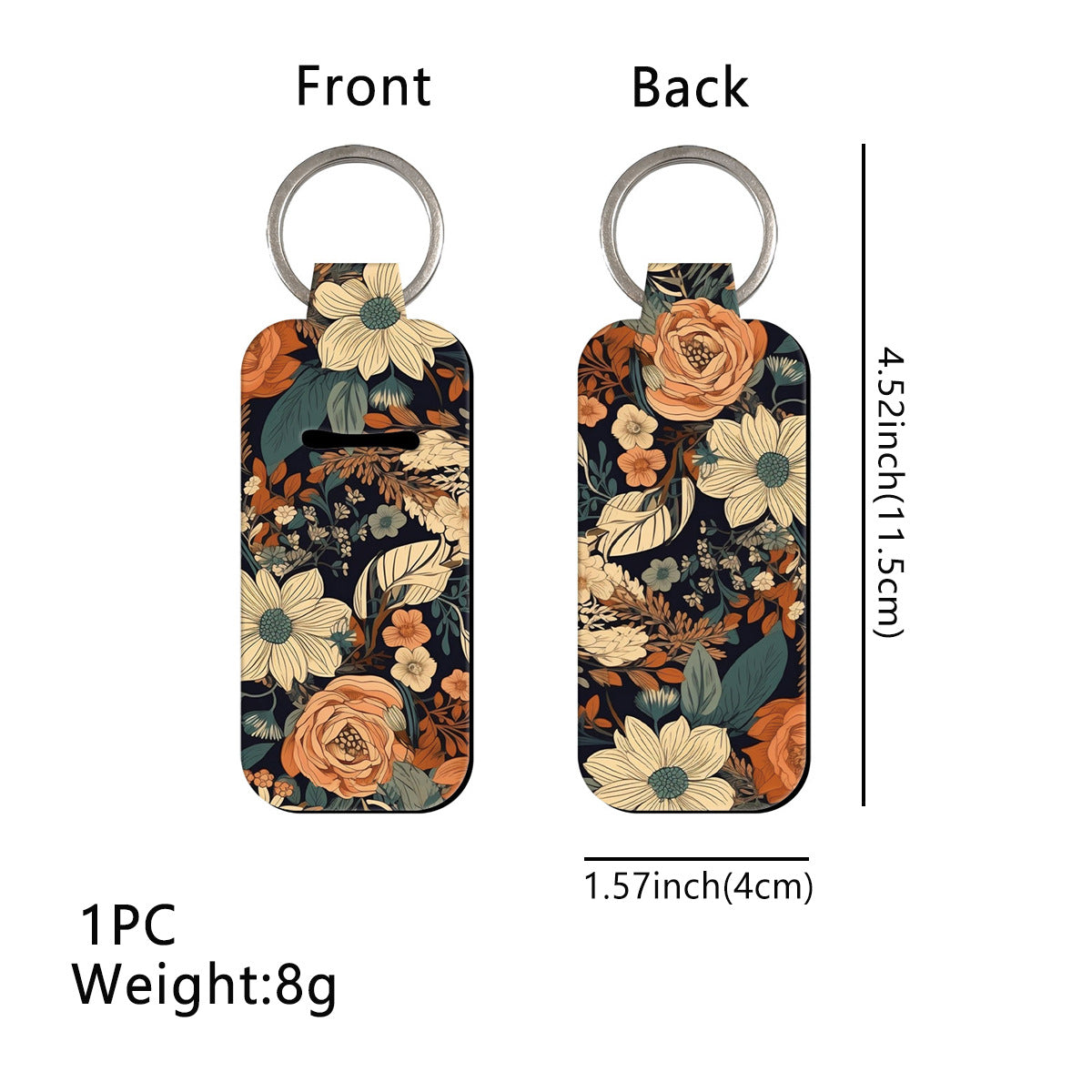 Wholesale 6pcs Flower Lipstick Case Keychain