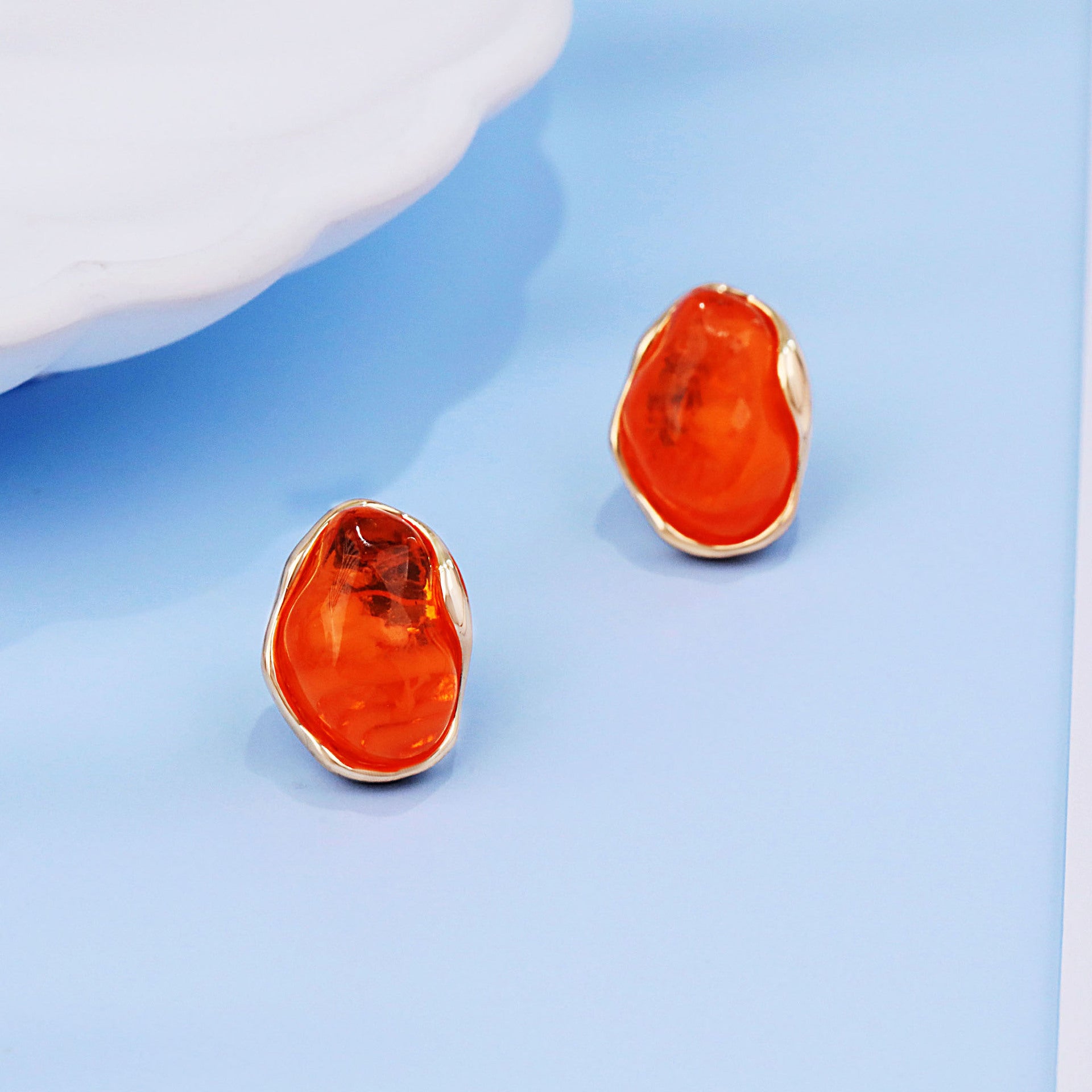 Wholesale Personalized Retro Maillard Irregular Earrings