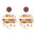 Wholesale Wooden printed school season grade text retro Bohemian autumn earrings
