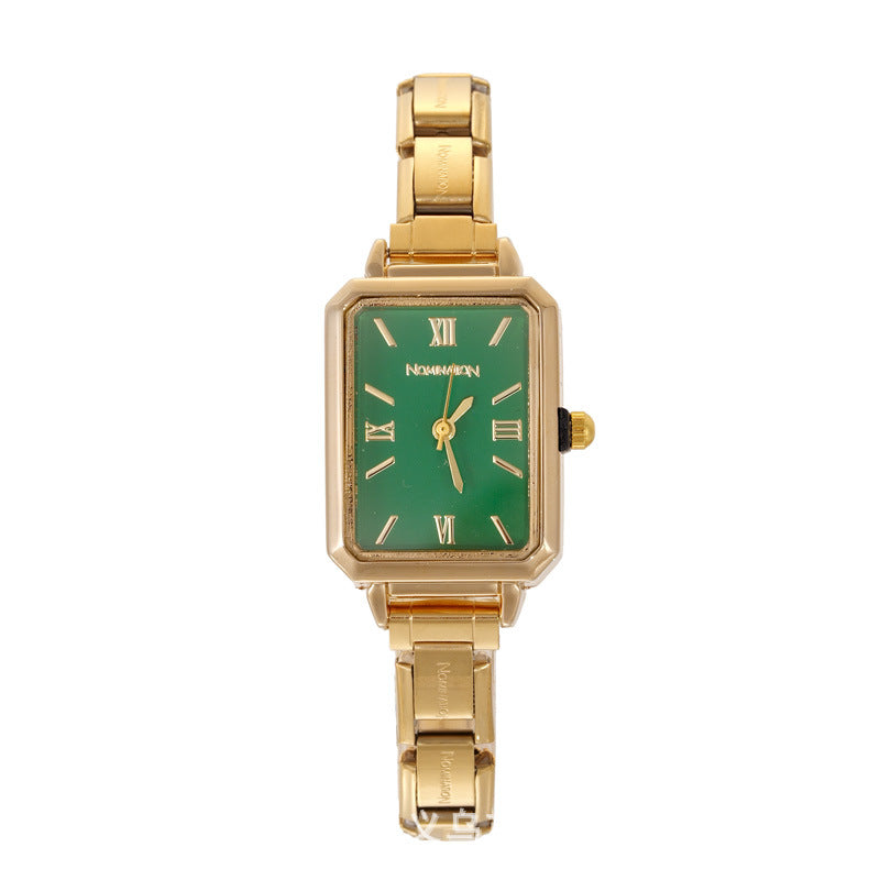 Wholesale Trendy Women' s Quartz Watch Gold Tone Stainless Steel Minimalist Fashion Wristwatch for Party Accessory