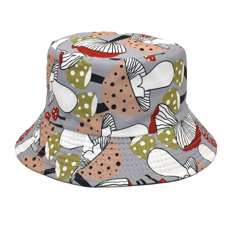 Wholesale Colorful Mushroom Pattern Bucket Hat ACC-HT-ShunMa003
