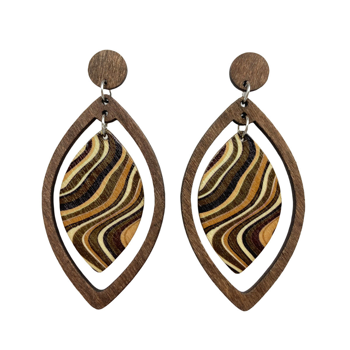 Wholesale Bohemian Vintage Wooden Earrings ACC-ES-FX017
