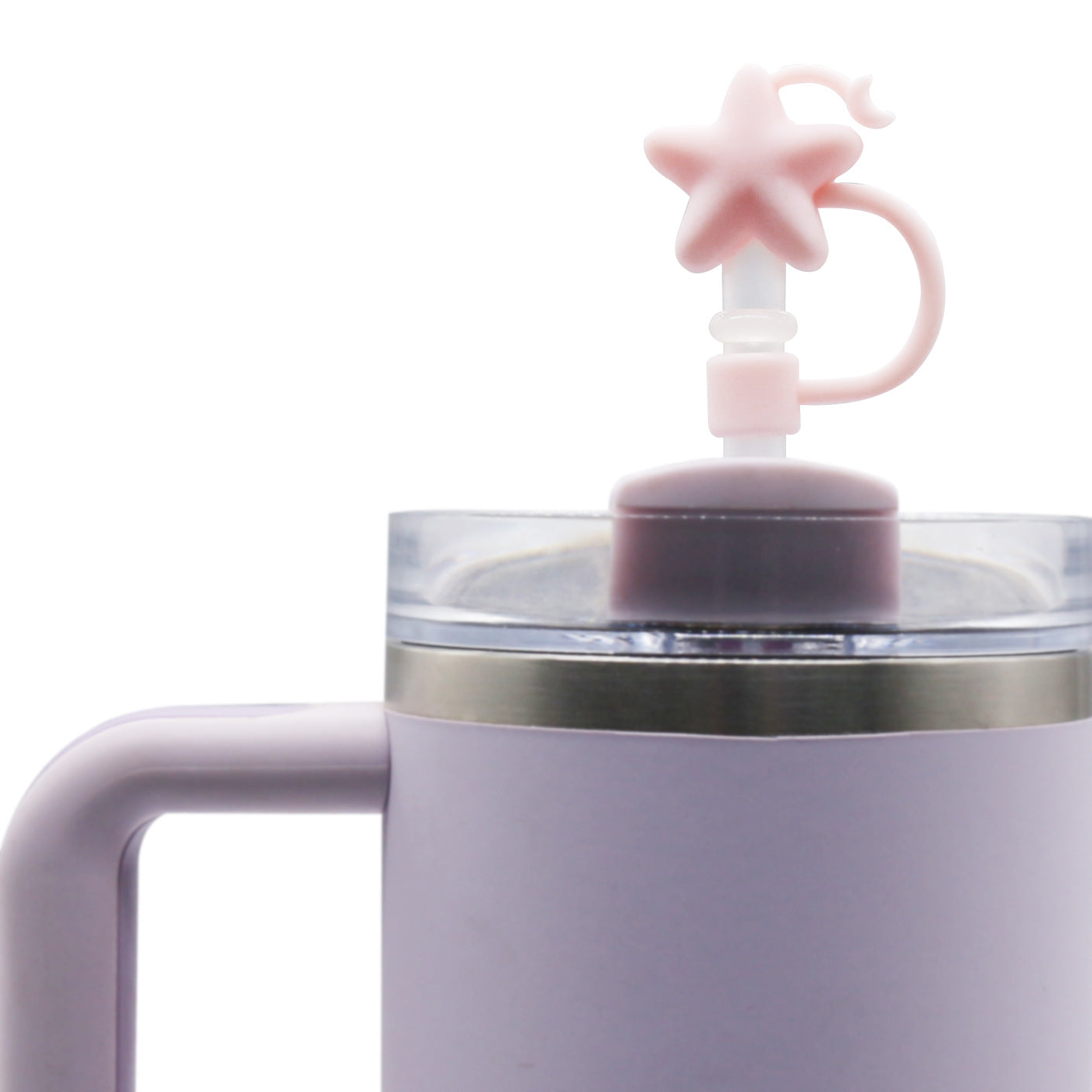 Wholesale Cute Star And Moon PVC Straw Cover Caps 8Mm Detachable Reusable Sleeve For Tumblers Party Favor