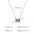 Wholesale Titanium Steel oval necklace  color zircon pendant clavicle chain