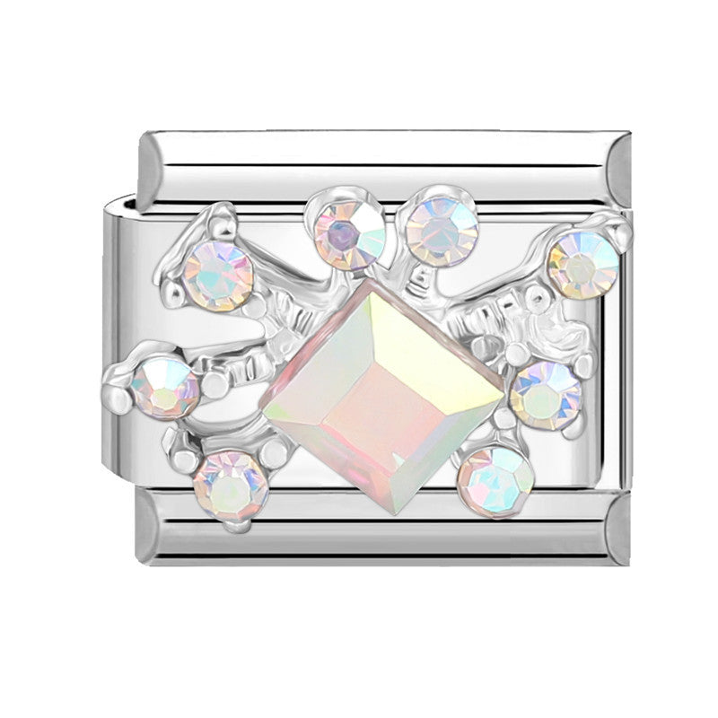 Wholesale Italian Charm Bracelet 9mm DIY Splicing Butterfly Series Stainless Steel Composable Bracelet