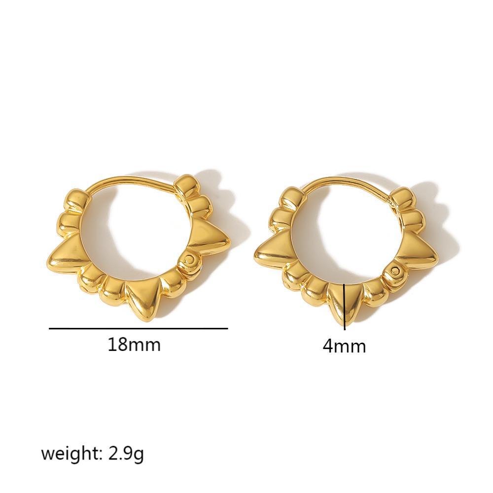 Wholesale 18K gold stainless steel titanium steel openwork earrings