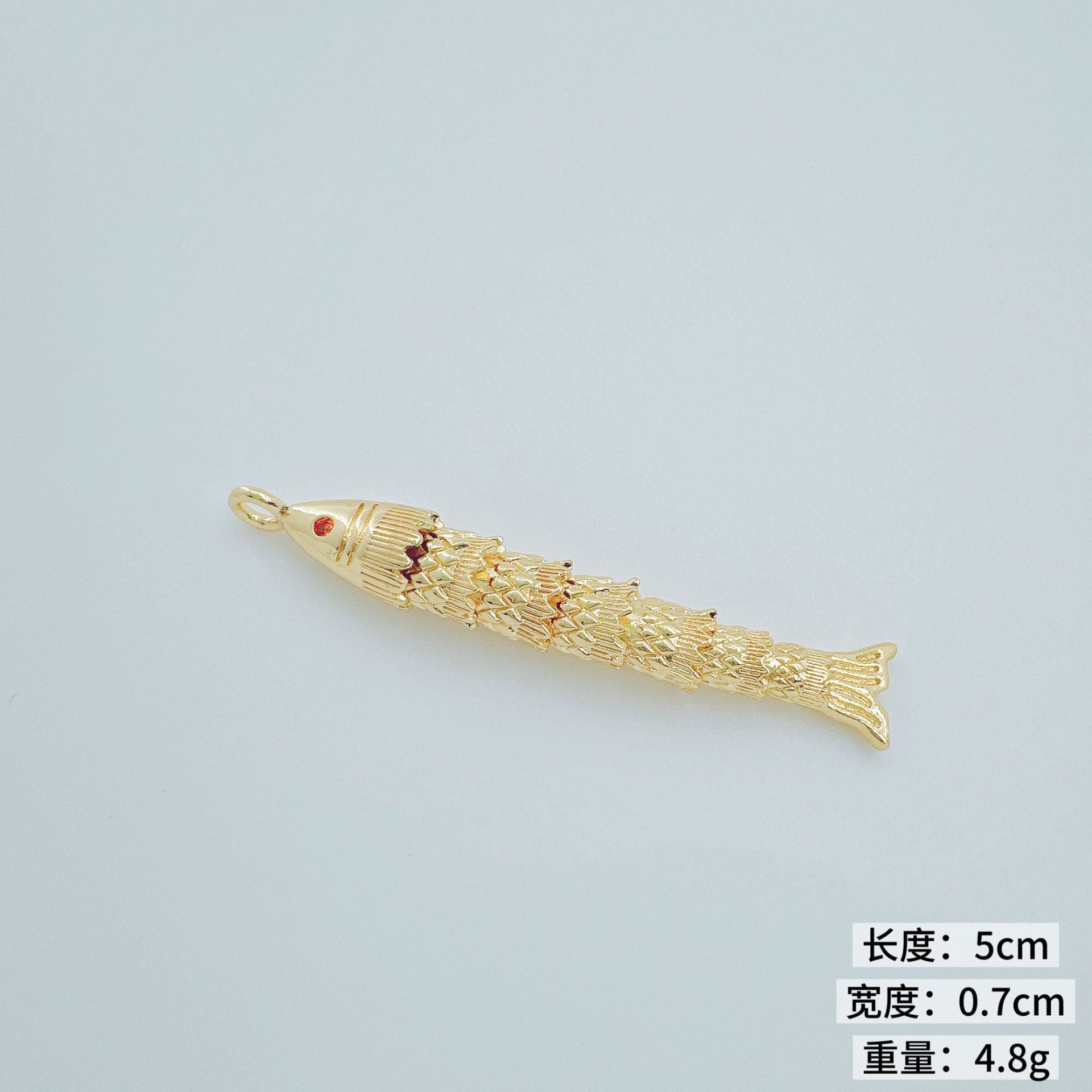Wholesale Electroplated Copper Colorful Koi Fish Necklace Ocean Series Jewelry Accessory