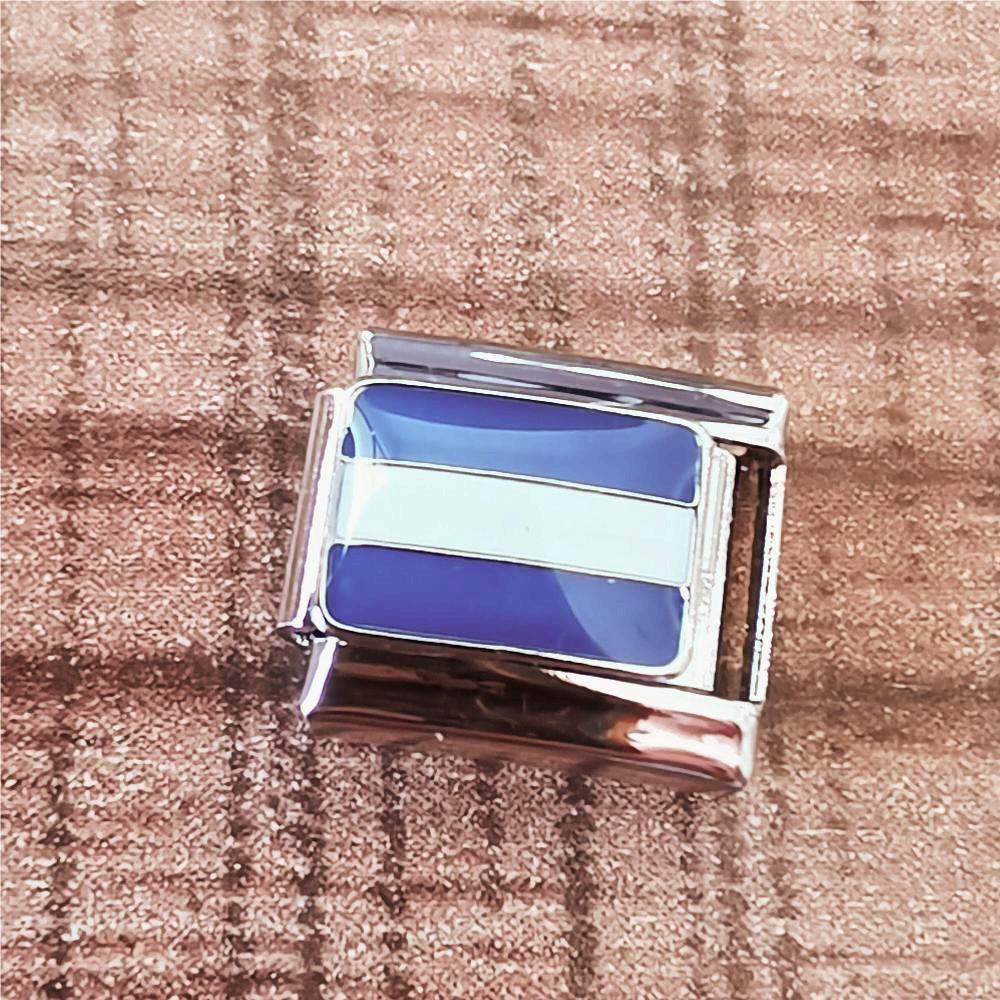 Wholesale 2pcs Italian Charm Bracelet 9mm DIY Splicing Removable Stainless Steel Flag Series Composable Bracelet ACC-BT-XY043